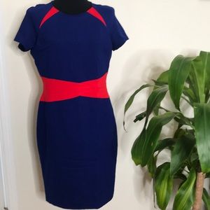 Nue by Shani size 14 built in Spanx cobalt blue